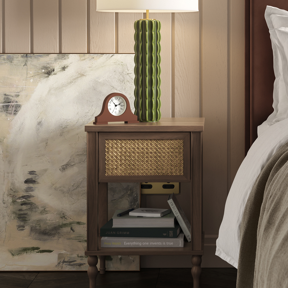 Vintage Rattan Bedside